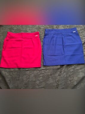 Women's Mini Skirt Duo - Bright Pink and Royal Blue